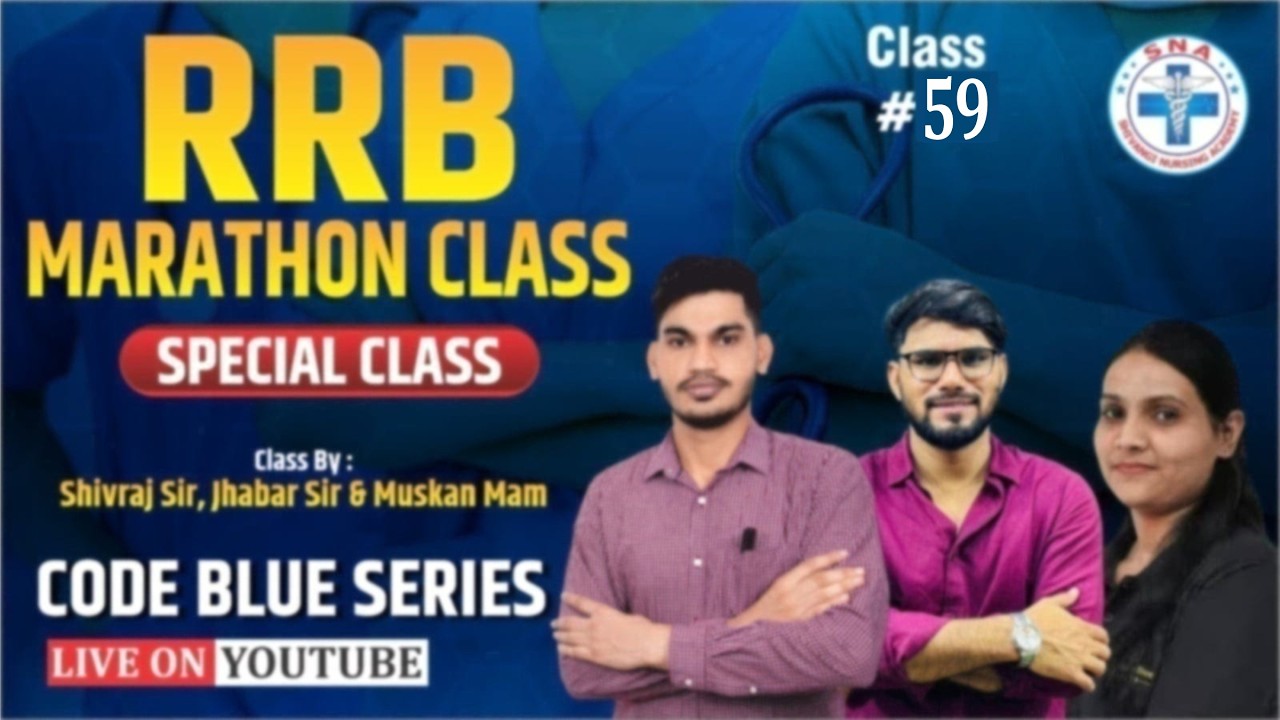 RRB MARATHON CLASS | CODE BLUE SERIES | Class - 59 | Class : Mr. Shivraj Sir, Jhabar Sir, Muskan Mam