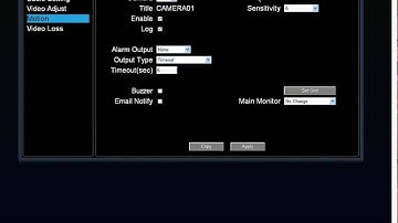 Everfocus ECOR Camera Menu setup