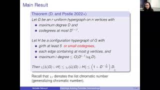 Michelle Delcourt (Toronto MU), Hypergraph Matchings Avoiding Forbidden Submatchings, 22nd Nov 2022