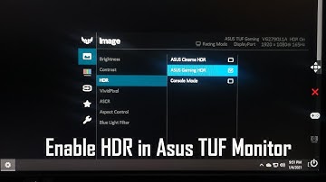 How to Enable HDR in Asus TUF Monitor