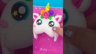 DIY MIniature House#2 - Mini Cute Unicorn 🦄 Room ~ Rainbow 🌈 Bunk Bed and Swimming-pool #shorts #diy