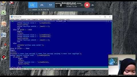 Free pascal ide tentang kalkulator sederhana