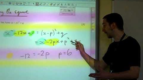 C1 Completing the square Jan 2010 q1