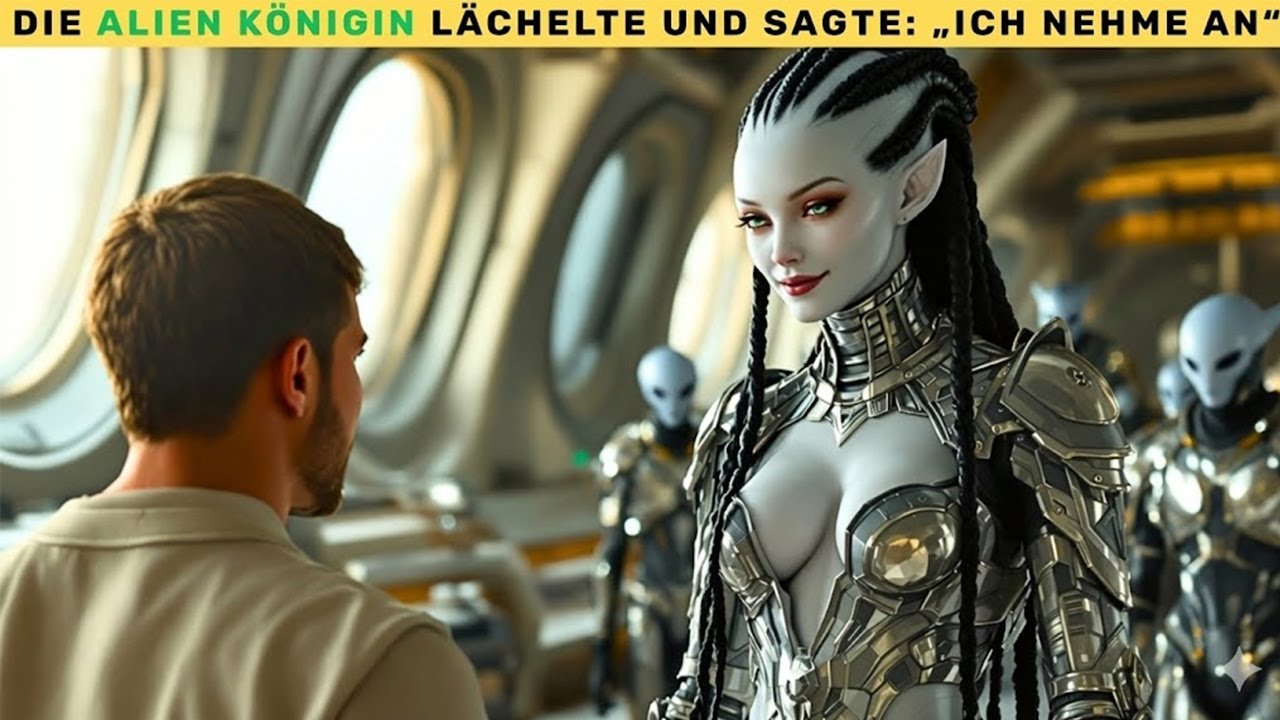 Die alien-königin lächelte überrascht, als sie fragte, ob das gerade ein antrag war