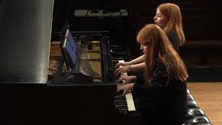 Clara & Marie Becker piano four-hands perform Slavonic Dances, 1 & 2 by Dvorák