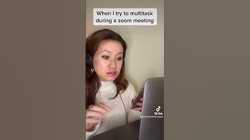 Multitasking during a zoom meeting be like #multitasker #wfhlife #shorts  #distraction #zoommeeting
