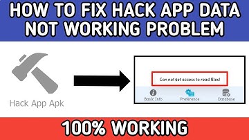 How to fix hack app data not working problem | Hack app data 2022