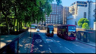 London Is HOT. Summer Bus Ride in London. 30 Degrees Celcious in London
