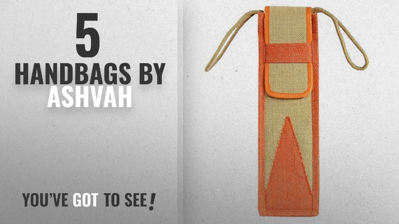 Top 10 Ashvah Handbags [2018]: Ashvah Premium Jute Water Bottle Carry Bag