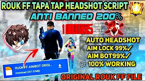 Free fire auto headshot config | Rouk ff and white 444 headshot file🇧🇷 | Anti ban 100% ❤️ 🇮🇳