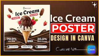 🔥Make a Professional Ice Cream Poster Design Like Photoshop in Canva screenshot 5