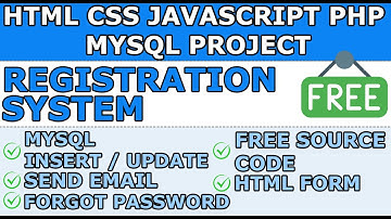 PHP PROJECT:  Registration System with Email Confirmation - HTML CSS JavaScript jQuery PHP MYSQL