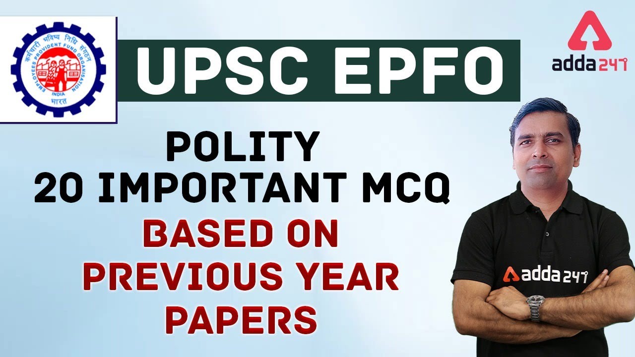 UPSC EPFO | Polity | 20 Important MCQ Based on Previous year Papers # ...