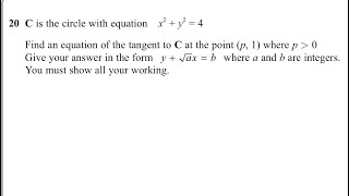 How To Solve A Grade 9 GCSE Maths Circle Problem