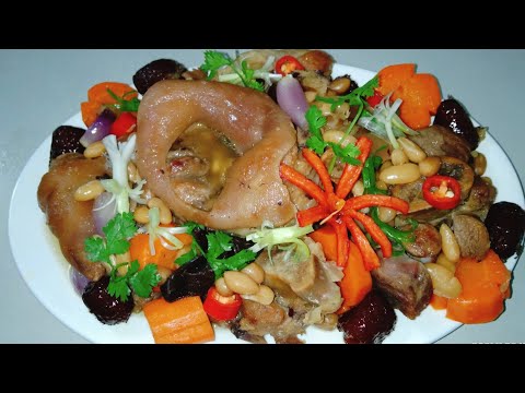 Video Chia sẻ món /CHÂN GIÒ HEO NẤU ĐẬU _Món ăn truyền thống... - youtube