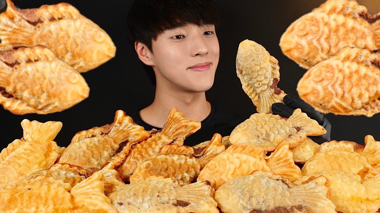 붕어빵이 한입에!? 겨울 대표 간식 붕어빵 먹방 Fish-shaped bread Mukbang Dessert Asmr Eating sounds