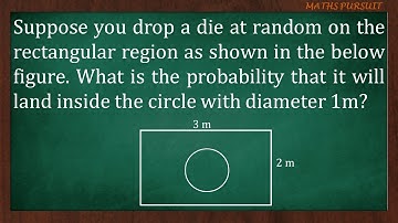 Suppose you drop a die at random on the rectangular region as shown in the below figure. What is the