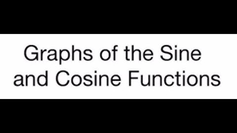 Trig - 4.1 - Graphs of the Sine & Cosine Functions - Examples