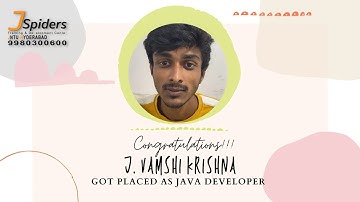 CONGRATULATIONS J.VAMSHI KRISHNA PLACED AS JAVA DEVELOPER