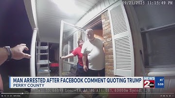 Man arrested after Facebook comment quoting President Trump