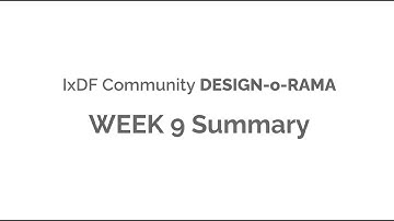 Week 9 Summary - End to End Usability Test