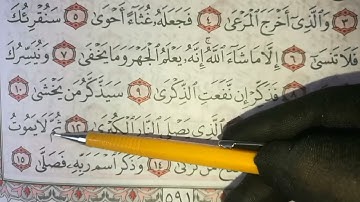 تهجي سورة الأعلى من(8_15)
