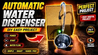 Automatic water#dispenser simply make at home #school projects#electronic diy project #videos coming
