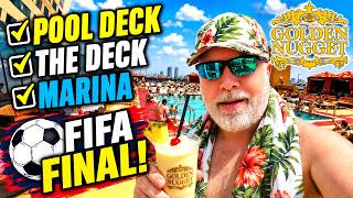 🟡 You WON'T Believe the Atmosphere! Golden Nugget POOL, DECK, MARINA & FIFA Party in Atlantic City!