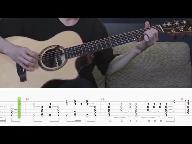 Fingerstyle Tabs | Naruto Shippuden - Silhouette | Sungha Jung Tabs | Guitar Cover | Nino Music class=