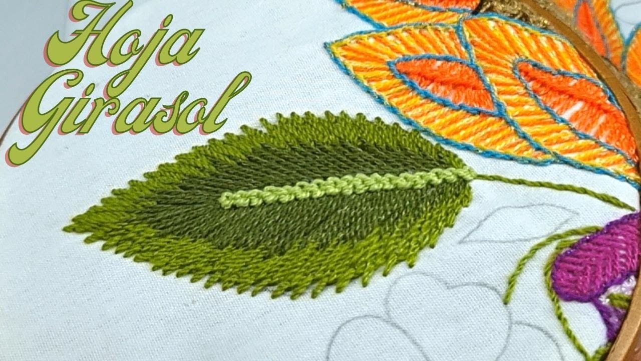 Idea para bordar hojas y plantas🍃🌱🌿🌻 | Un Mundo Maravillisa