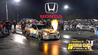FASTEST HONDA'S IN THE WORLD! \/\/ World Cup Finals 2019 - Import vs Domestic 1\/4 Mile Racing