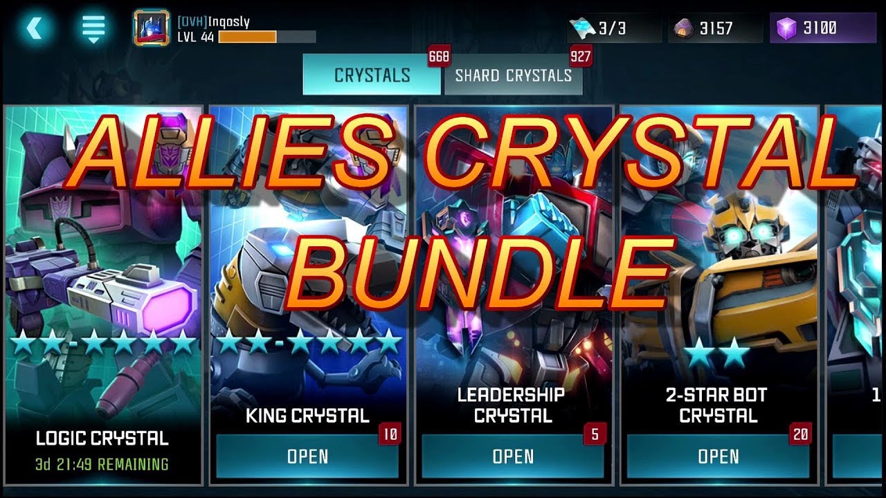 Allies Crystal Bundle Opening - Transformers: Forged to Fight