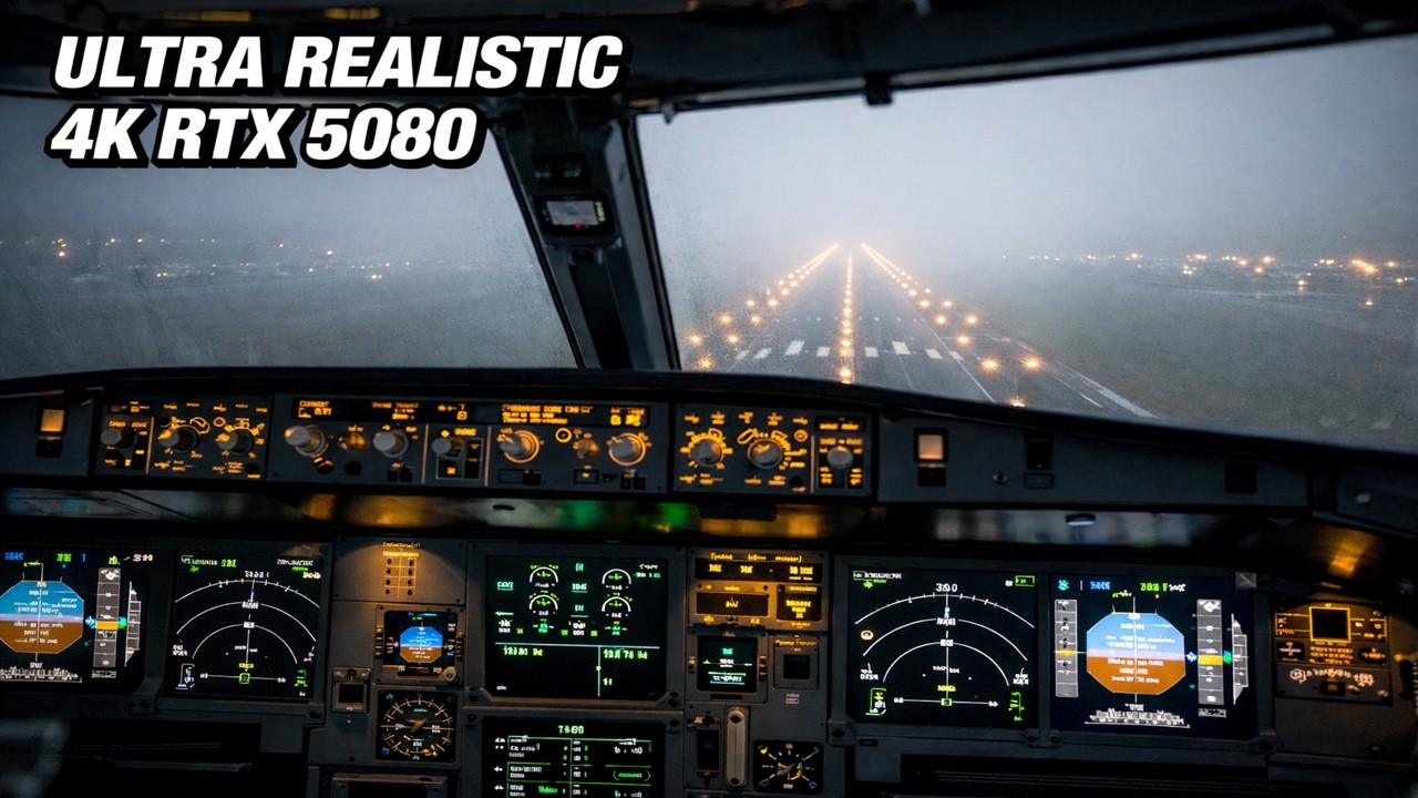 MSFS 2024 Ultra Realism Career Cruise to Lisbon Landing & Shutdown  RTX 5080 4K