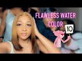 Ombré Blonde/Brown Wig Using Bleach Bath Method + Water Color🤎