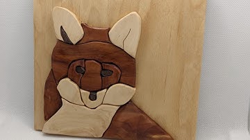 Easy scroll saw project. Fox Intarsia