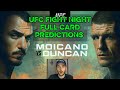 UFC Moicano vs Duncan Full Card Predictions 