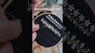 Basic stitches | Beads embroidery shorts handembroidery التنبات