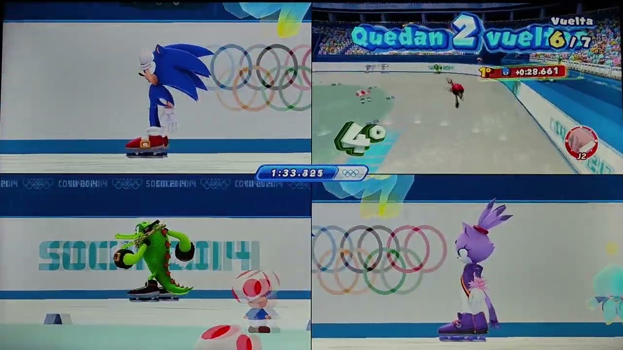 M&S Sochi 2014 Short Track Speed Skating 1000m #21 (Sonic Vs Blaze Vs Vector) + Dr. Eggman Loses