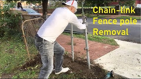 Chain-link fence pole removal methods