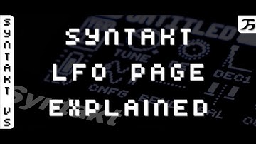 Syntakt LFO Page