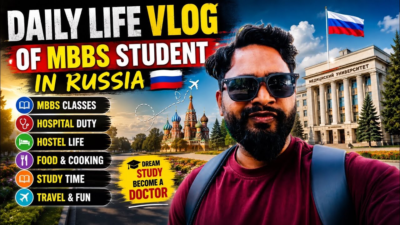 Daily life vlog of MBBS student in 🇷🇺 
