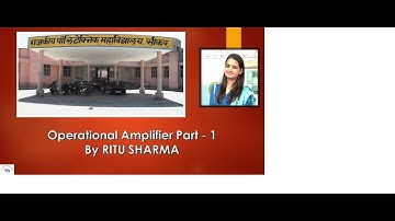 OP AMP Part 1 EL307 BY RITU SHARMA GPC SIKAR