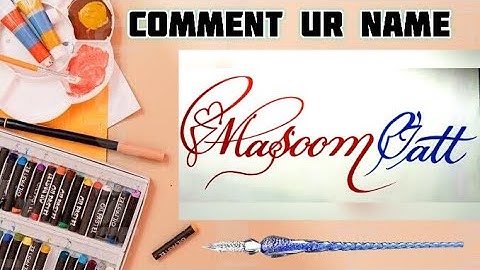 Masoom Jatt Name Signature Calligraphy Status | How to Draw, Cursive Calligraphy with Cut Marker
