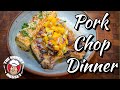 Pork Chop w/Mexican Street Corn on the Blackstone Griddle