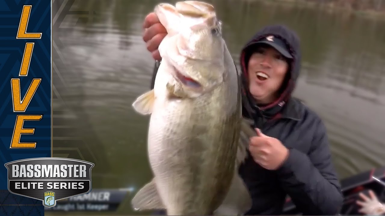 Justin Hamner with a 8-1 hammer early on Day 2 at Lake Fork