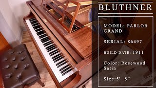 Bluthner Parlor Grand Piano For Sale German Craftsmanship & Exquisite Sound - Luxury Pianos