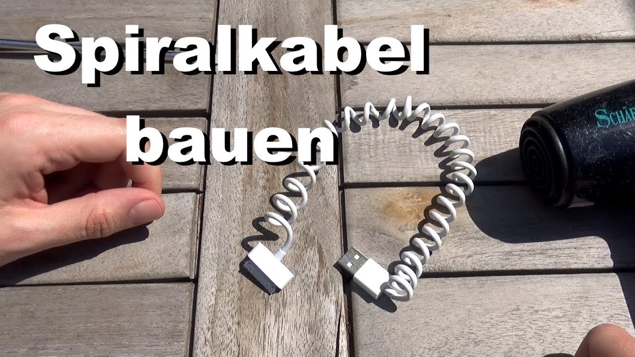 Spiralkabel selber machen - iPhone/Android/HTC-Ladekabel Trick