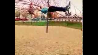 Arabian wall flip ; ( swing ) gainer