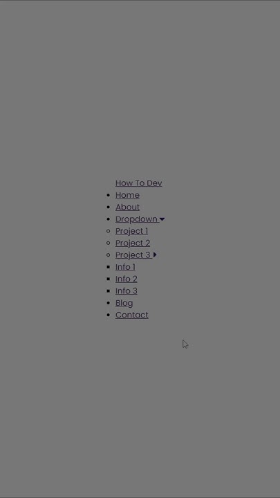 How To Make Simple Dropdown Menu Using HTML & CSS - YouTube