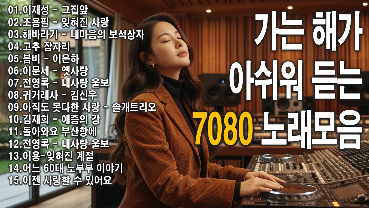 가는 해가 아쉬워 듣는 7080 노래모음 🌅 50대 60대 마음을 울리는 추억의 노래 ☕ 잊혀진 계절/그 겨울의 찻집/사랑을 위하여